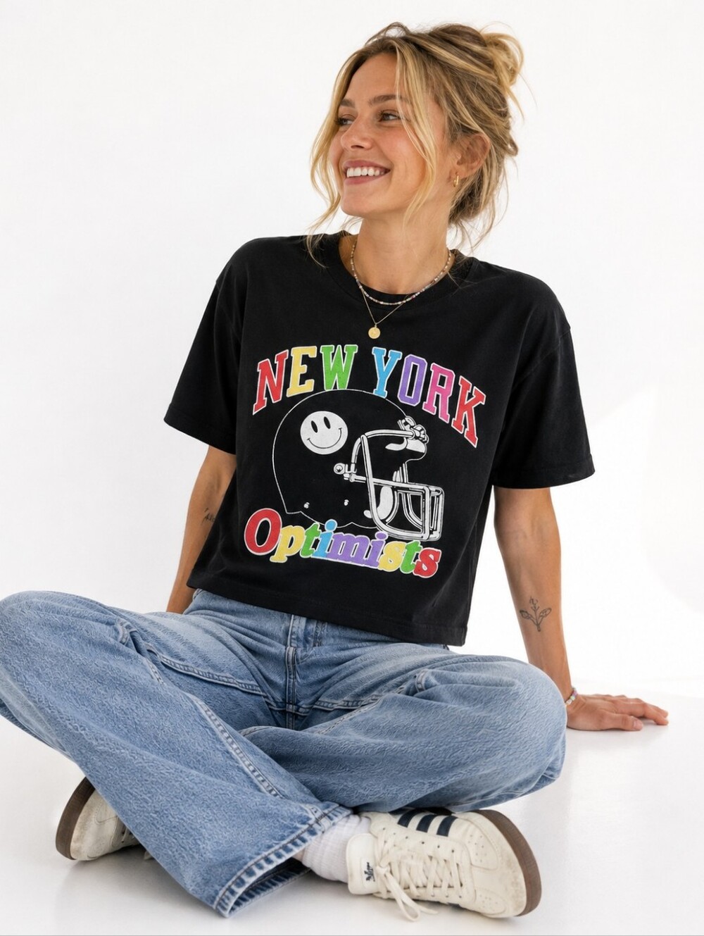 Madhappy New York Optimists Graphic T-Shirt Black Multicolor 100% Cotton